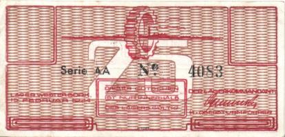Német 3. Birodalom / Konzentrationslager Westerbork (Hollandia) 1944. 10c, 25c, 50c, 100c teljes sor T:II