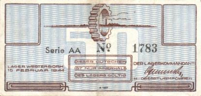 Német 3. Birodalom / Konzentrationslager Westerbork (Hollandia) 1944. 10c, 25c, 50c, 100c teljes sor...