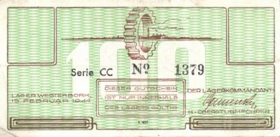 Német 3. Birodalom / Konzentrationslager Westerbork (Hollandia) 1944. 10c, 25c, 50c, 100c teljes sor...