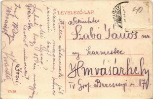 Szombathely, Fő tér, Szentháromság szobor, piac, üzletek (Rb)