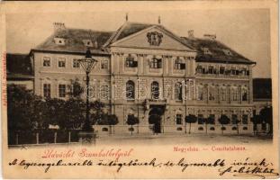 1899 (Vorläufer) Szombathely, Megyeház. Apfel H.C. kiadása (ázott sarok / wet corner)