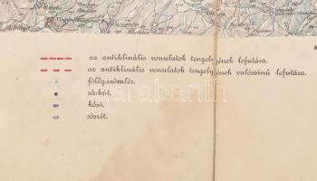 1911 Az Erdélyi-medence eddig kinyomozott antiklinális vonulatai, 1: 200 000, M. kir. állami nyomda,...