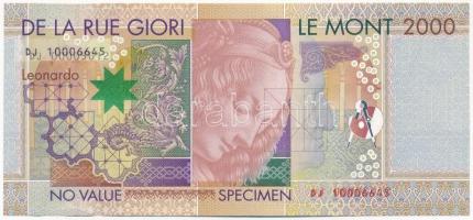 Nagy-Britannia 2000. Bankjegy tervezet névérték nélkül, De La Rue bankjegynyomda kiadásában T:I / Gr...