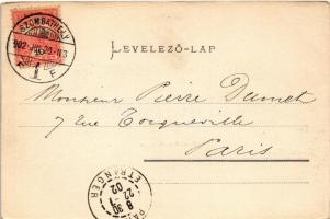 1902 Szombathely, Széll Kálmán utca, Wolff-ház a Gyöngyös hídja mellett. Ifj. Knebel Ferenc kiadása