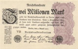 Német Birodalom / Weimari Köztársaság 1923. 2.000.000M (3x) azonos betűjellel T:I