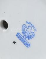 Aquincumi porcelán matyó népviseletes pár. Kézzel festett, jelzett, minimális kopással, m: 24 cm - 2...