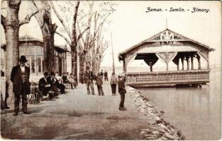 1915 Zimony, Semlin, Zemun; Velence kávéház a Dunán. Löwy kiadása / cafe on the Danube (EK)