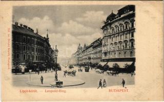 Budapest XIII. Lipót körút, Café Vígszínház kávéház, villamos, üzletek. Divald Károly 213. sz. (fl)