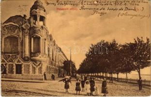 1910 Vác, Duna-parti sétány, szecessziós épület. Ergesper és Völcz kiadása (EK)
