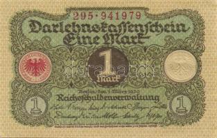 Német Birodalom / Weimari Köztársaság 1920. 1M (5x) egymás utáni ill. kevés ugrású sorszámokkal T:I,I-