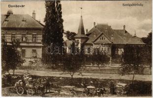 1918 Dombóvár, Szolgabíróság. Vasúti levelezőlapárusítás 3097. (vágott / cut)