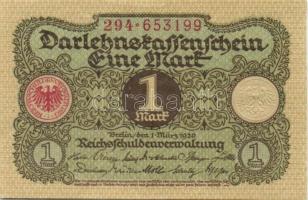 Német Birodalom / Weimari Köztársaság 1920. 1M (5x) egymás utáni ill. kevés ugrású sorszámokkal T:I,...