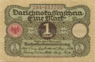 Német Birodalom / Weimari Köztársaság 1920. 1M (5x) egymás utáni ill. kevés ugrású sorszámokkal T:I,...