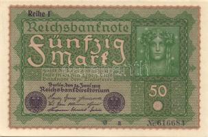 Német Birodalom / Weimari Köztársaság 1920. 50M berlini nyomat "Reihe 1" T:I