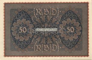 Német Birodalom / Weimari Köztársaság 1920. 50M berlini nyomat "Reihe 1" T:I