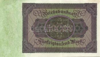 Német Birodalom / Weimari Köztársaság 1922. 50.000M alapnyomattal (2x) egyugrású sorszámokkal T:I