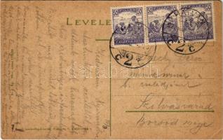 1922 Hatvan, Állami polgári iskola. Vasúti levelezőlapárusítás 4654. (EM)