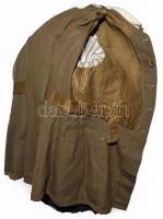 M. kir. honv. 1941M honvéd állatorvosi táboribarna zubbony, zászlós rendfokozattal, szép, megkímélt ...