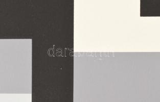 Konok Tamás (1930-2020): Konstruktivista kompozíció, 1991. Szitanyomat, papír, jelzett. Számozott: 3...