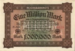 Német Birodalom / Weimari Köztársaság 1923. 1.000.000M T:I