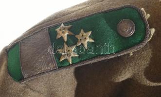 1946M honvéd gyalogos tiszti köpeny, ezredesi rendfokozat jelzéssel. Gombok nélkül / Hungarian offic...