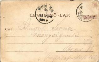 1899 (Vorläufer) Sopron, Széchenyi tér, Domonkos templom. L.F. Kummert No. 6199. litho (Rb)