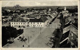 1938 Somorja, Somorin, Samorín; Fő utca. Kranzinger N. kiadása / main street + 1938 Dunaszerdahely visszatért So. Stpl (EK)