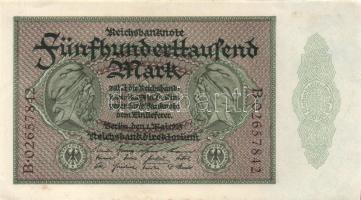 Német Birodalom / Weimari Köztársaság 1923. 500.000M birodalmi nyomat T:I