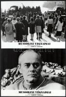 1974 ,,Mussolini végnapjai" című olasz történelmi filmdráma jelenetei és szereplői, 17 db vinta...