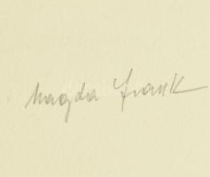 Frank Magda (1914-1997): Kompozíció. Szitanyomat, papír, jelzett, 32,5×21 cm / screenprint on paper,...