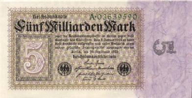 Német Birodalom / Weimari Köztársaság 1923. 5.000.000.000M birodalmi nyomat T:I