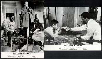 cca 1971 ,,Mr. Tibbs nyomoz" című amerikai bűnügyi film jelenetei és szereplői, 8 db vintage pr...