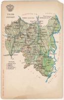 Tolna vármegye térképe. Károlyi Gy. kiadása / Map of Tolna county (EM)
