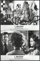 1974 ,,A rivális című francia film jelenetei és szereplői (Bibi Andersson, Jean Piat, Genevieve Fontanel), 13 db vintage produkciós filmfotó, ezüstzselatinos fotópapíron, 18x24 cm
