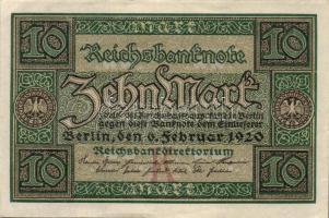Német Birodalom / Weimari Köztársaság 1920. 10M T:I