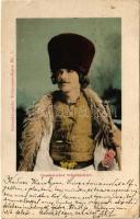 1902 Romänischer Schafzüchter. Siebenbürgische Volkstypen-Karte Nr. 5. / Román népviselet / Romanian folklore (EK)