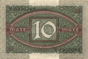 Német Birodalom / Weimari Köztársaság 1920. 10M T:I