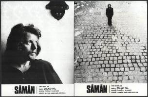 1977 ,,Sámán című magyar film jelenetei és szereplői (köztük Zala Márk), 5 db vintage produkciós filmfotó, ezüstzselatinos fotópapíron, 18x24 cm