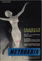 1941 Metrokrin Folliculin Therapiához. Az új hazai stilboestrol készítmény. Dr. Wander gyógyszer és tápszergyár rt. / Hungarian synthetic estrogen medicine advertisement (EK)