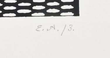 Joseph Kádár (1936-2019): L'Horizontalisme, 1995. Szitanyomat, papír. Jelzett. E.A./3. művészpé...