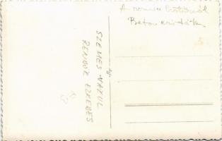 ~1940 Szemes Vazul rendőrezredes a román határnál beton erődökön / Concrete forts near the Romanian ...