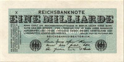 Német Birodalom / Weimari Köztársaság 1923. 1.000.000.000M T:II+