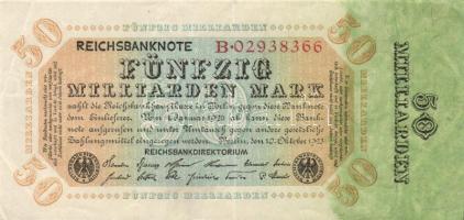 Német Birodalom / Weimari Köztársaság 1923. 50.000.000.000M birodalmi nyomat T:II