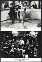 cca 1962 ,,Szerencse a szerelemben című francia film jelenetei és szereplői, 17 db vintage produkciós filmfotó, ezüstzselatinos fotópapíron, 18x24 cm