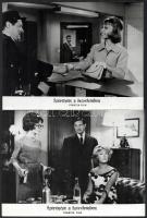 cca 1962 ,,Szerencse a szerelemben" című francia film jelenetei és szereplői, 17 db vintage pro...