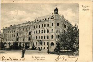 1900 Zagreb, Agram, Zágráb; Trg Franje Josipa / square / Ferenc József tér