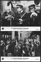 cca 1968 ,,A leghosszabb éjszaka" című bolgár film jelenetei és szereplői, 13 db vintage produk...