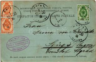 1900 Riga, Polytechnikum / University at night (tear)