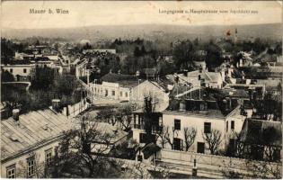 1915 Wien, Vienna, Bécs XXIII. Mauer, Langegasse und Hauptstrasse vom Aquädukt aus / streets from the aqueduct (fa)