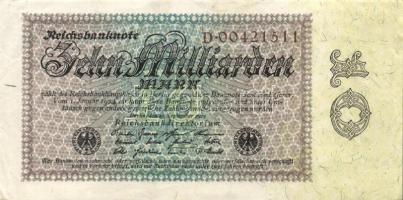 Német Birodalom / Weimari Köztársaság 1923. 10.000.000.000M birodalmi nyomat T:II